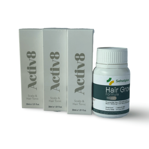 SEHATPLUS 100 Capsules + ACTIV8 Hair Tonic (3 bulan)